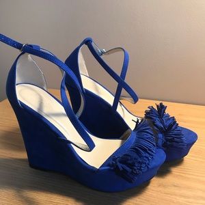 Royal blue wedges